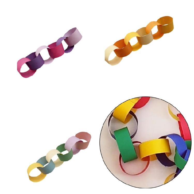 100Pcs Cheerful Rainbow Paper Chains Safe And User Friendly For Children Birthday Parties And Classroom Decors