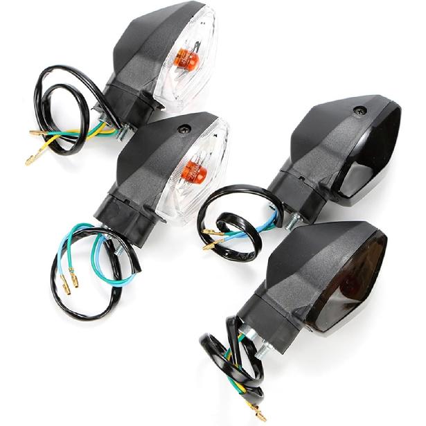 Turn Indicator 1 Pair for Ho&nda Grom MSX 125 2017-2020 Motorcycle Amber Light Clear Lens Turn Signals Indicators 12V Bulb Lights