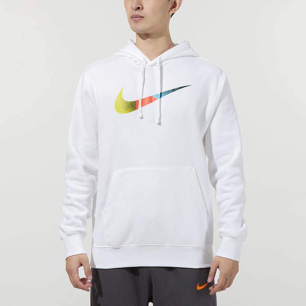 Nike Sportswear Swoosh Brand Pullover Hoodie Men Hoodie White DM2395-100