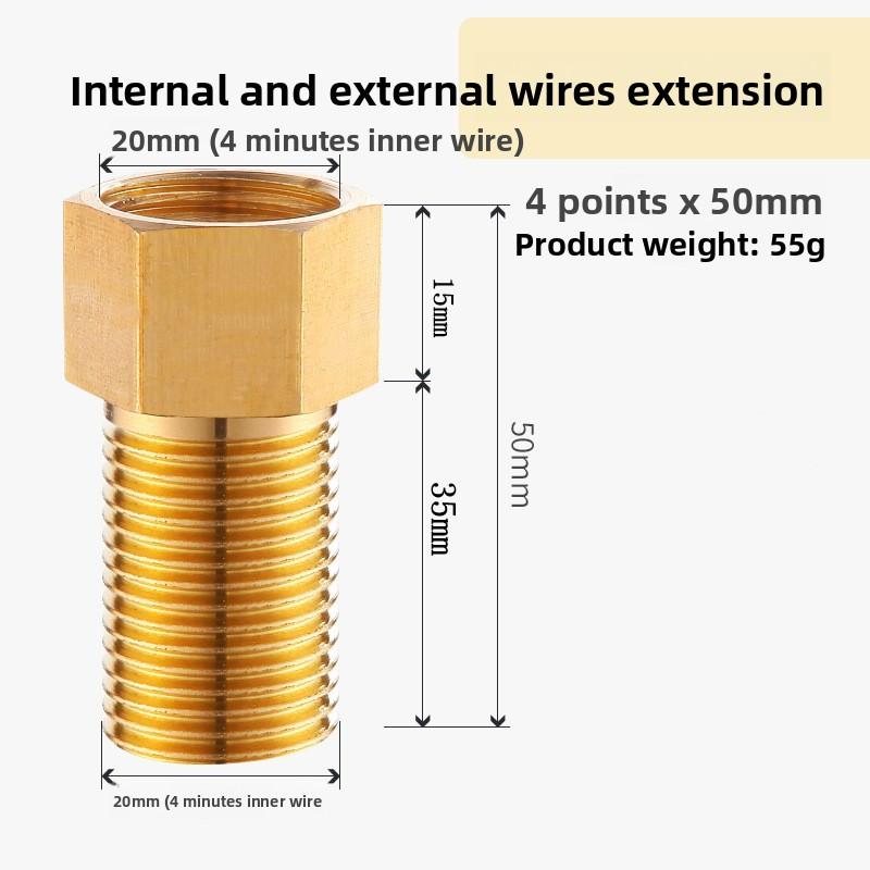 Brass Hex Bushing Reducer Pipe Fitting 1/8 1/4 3/8 1/2 3/4 F to M Threaded Reducing Copper Water Gas Adapter Coupler Connector