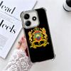 Morocco Flag Plating Phone Case For Xiaomi Redmi Note 14 15 Pro Plus 13 12 11 11S 11T 10 9S 9 5G Anti-Fall Airabag Cover