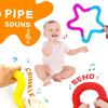 20PCS Colorful Telescopic Tube Stretching Tube Corrugated Fidget Toys Children Adult Stress Relief Toy Educational Folding Toys