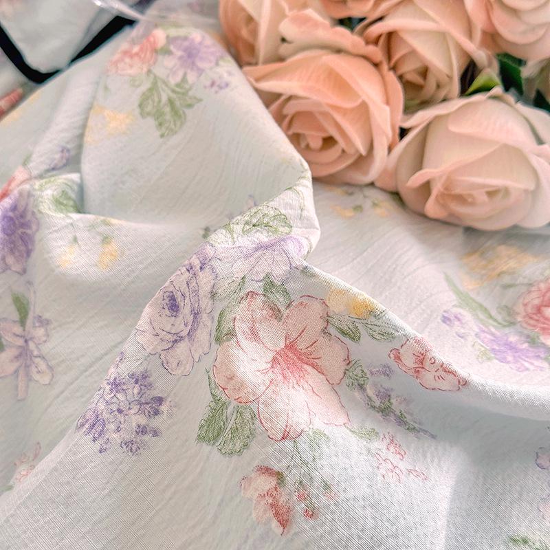 Korean Princess Cloud-like Crinkled Gauze Lace Cotton Bedding Set