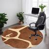 1pc Giraffe Safari Office Round Area Rug, Indoor Mat Suitable ForOffice, Under Office Chairs Bedroom Living Room Home Decor D021