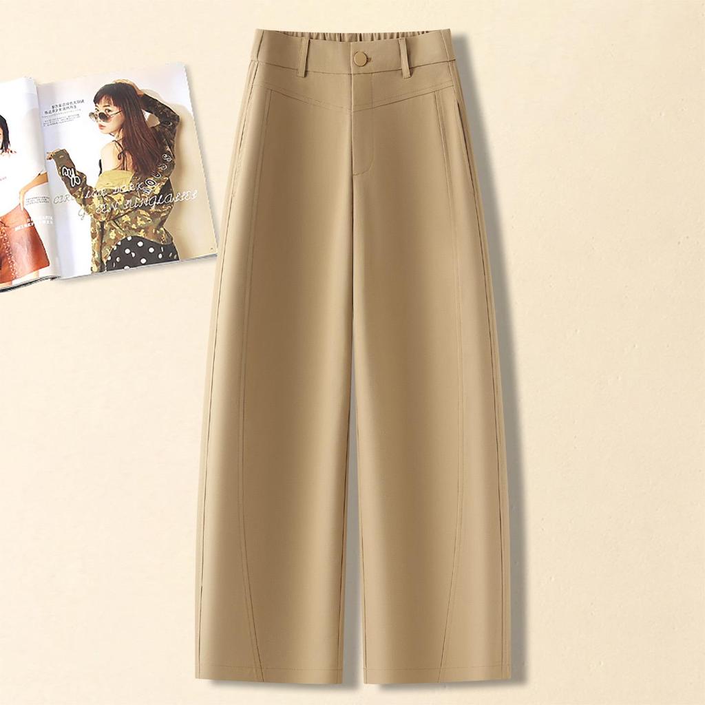 Women's Fashionable 3D Cut Scythe High Waist Slimming Pants - Loose, Versatile, with Simple Pocket Design (2026)