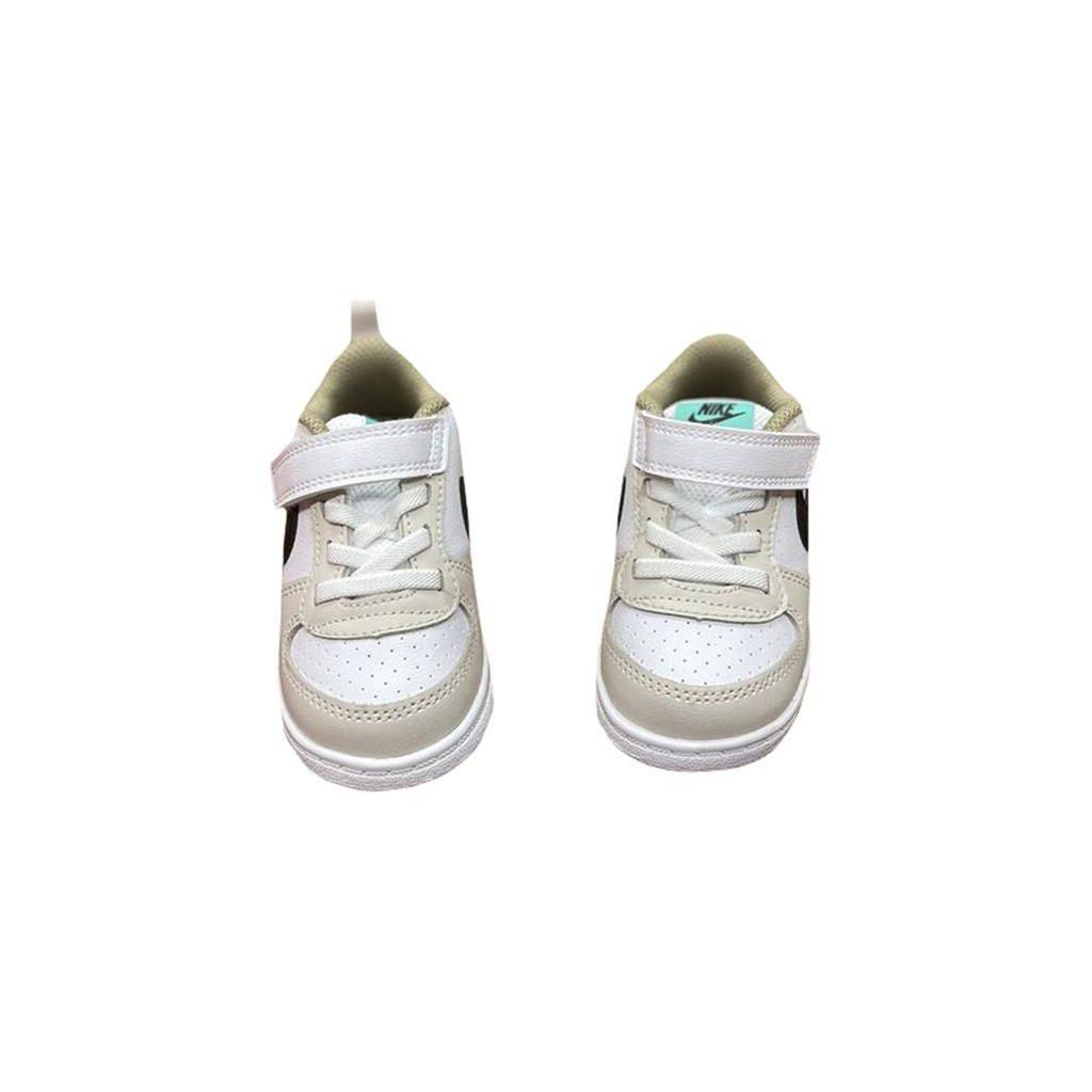 Nike Court Borough Comfortable Sports Durable Breathable Low-Top Sneakers Baby Sneakers Gray White DZ2788-101
