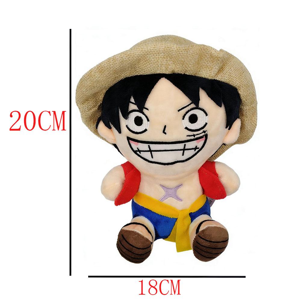 One Piece Anime 20-22cm Plush toys Luffy Zoro Plush Toy Keychain doll Backpack Hangings Kid Christmas Gift Toys,room decoration