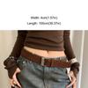 Vintage Pin Buckle Suede Leather Belt Frosted Luxury Design Women Waist Belt Versatile Woven Waistband Coat Skirt Decoration