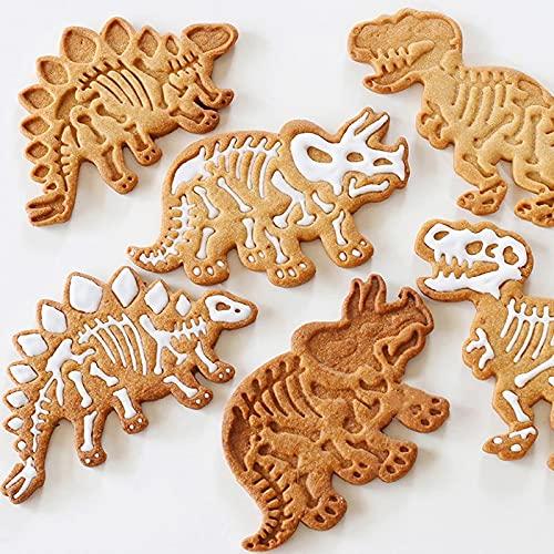 Large 3-Piece Dinosaur Cookie Cutter Set for Baking and Confectionery