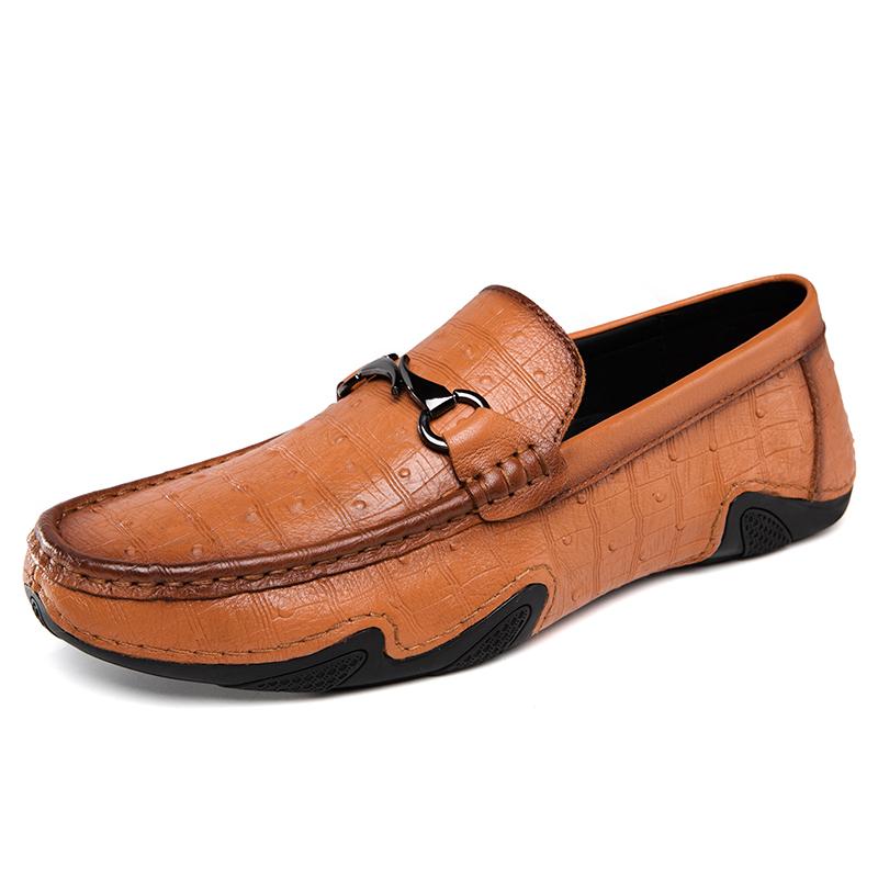 

Мужская обувь из натуральной кожи Мокасины Обувь для вождения 44 коричневый