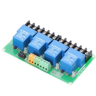 4-Kanal-Relaismodul 30A Laststrom mit Optokoppler-Isolation Unterstützt High- und Low-Trigger 5V 12Volt 24Volt
