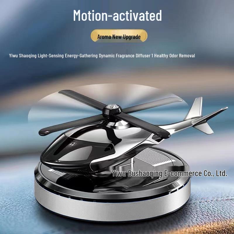 High-End Solar Airplane Car Freshener: Long-Lasting Fragrance Console Ornament for Men