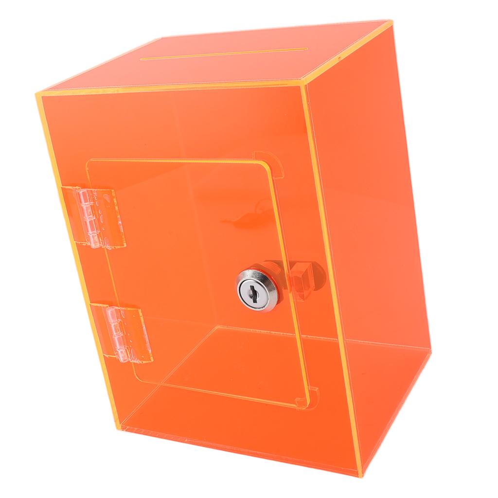 Clear Acrylic Piggy Bank for Adults Kids Openable Large Sturdy Money Saving Jar for Cash Coin with 2 Keys Red