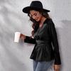 BITCED V Collar Waist Slim-fit Puffy Sleeve Top for Women Chiffon for Women