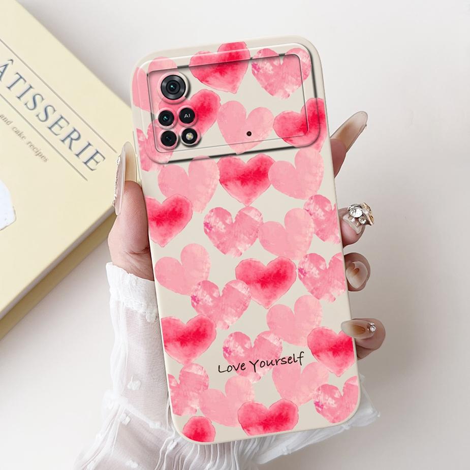 For Xiaomi Poco M4 Pro 4G Case Cute Rabbit Cartoon Cover Shockproof Phone Cases For Xiaomi Poco X4 Pro PocoM4 Pro 5G Soft Fundas