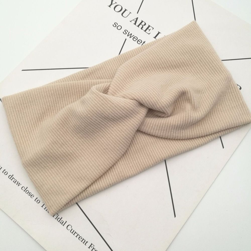 

Headgear Hair Accessory Headwear Spring Baby Headband Headdress Cross Turban Knitted Hair Band