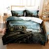 3D War Weapon Tank Duvet Cover with Pillow Cover Bedding Set Single Double Twin Full Queen King Size Bed Set Boys Bedroom Decor