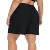 CHARMLEAKS Plus Size Swim Shorts for Women High Waisted Board Shorts Tankini Swimsuit Bottom with Pockets