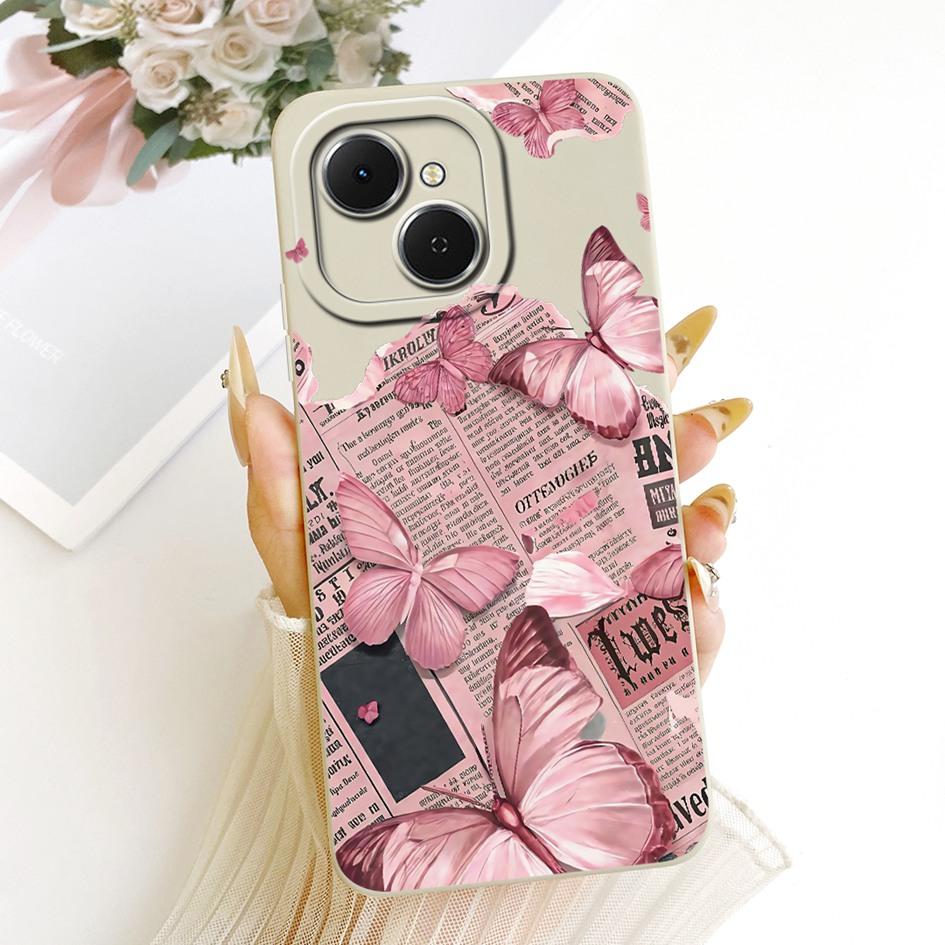 For Tecno Spark 40C Case KM4k Fashion Painted Liquid Silicone Soft TPU Shockproof Cover For Tecno Spark40C Pop 10 Pro Phone Case