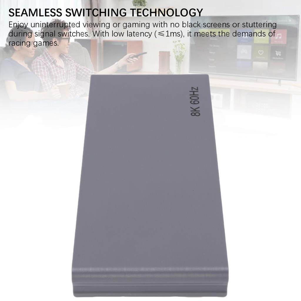 8K 3x1 HD Multimedia Interface Switch 40Gbps High Resolution Switch 4K 144Hz 8k 60Hz with Remote Control 3 Ports for