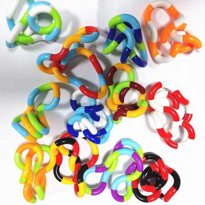 2/5Pcs Sensory Fidget Toys Twist Loop Rope For Stress Relief Music Rhythm Anxiety Relief Toys For Adults Kids Adhd Tool