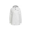 Alphabet Print Zip-Up Long Sleeve Windbreaker Jacket Women Outerwear White HY4699
