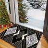 VIKAMA Black Gray Diamond Geometric Carpet Doormat Welcome Mat Outdoor Carpet Living Room Large Area Rug Bedroom Carpet Home D