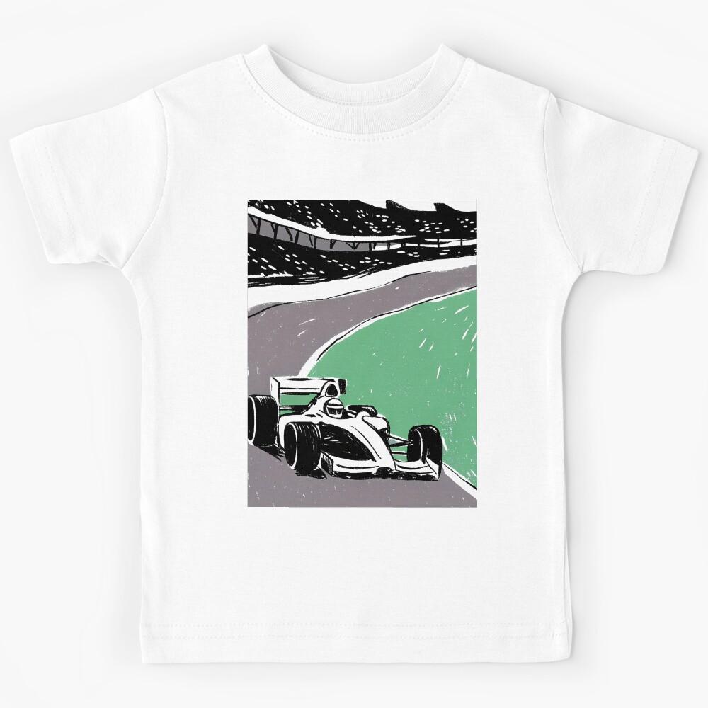 Slow Racing Car Sci-Fi Colors Speed F1 Kids T-Shirt 150