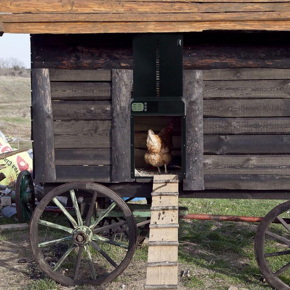Timer Control Chicken Coop Door Multi-mode Auto Chicken Door Opener  Pets Cages