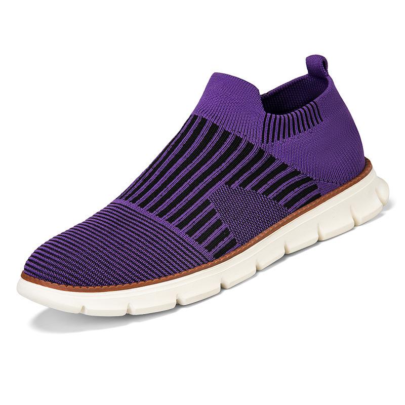 

Popular couple men s shoes new fly-woven socks new fashion trend comfortable and breathable lightweight large size casual 39 фиолетовый