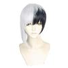Cosplay Wig with Net, Black and White, Asagiri Gen, Heat-resistant Wig