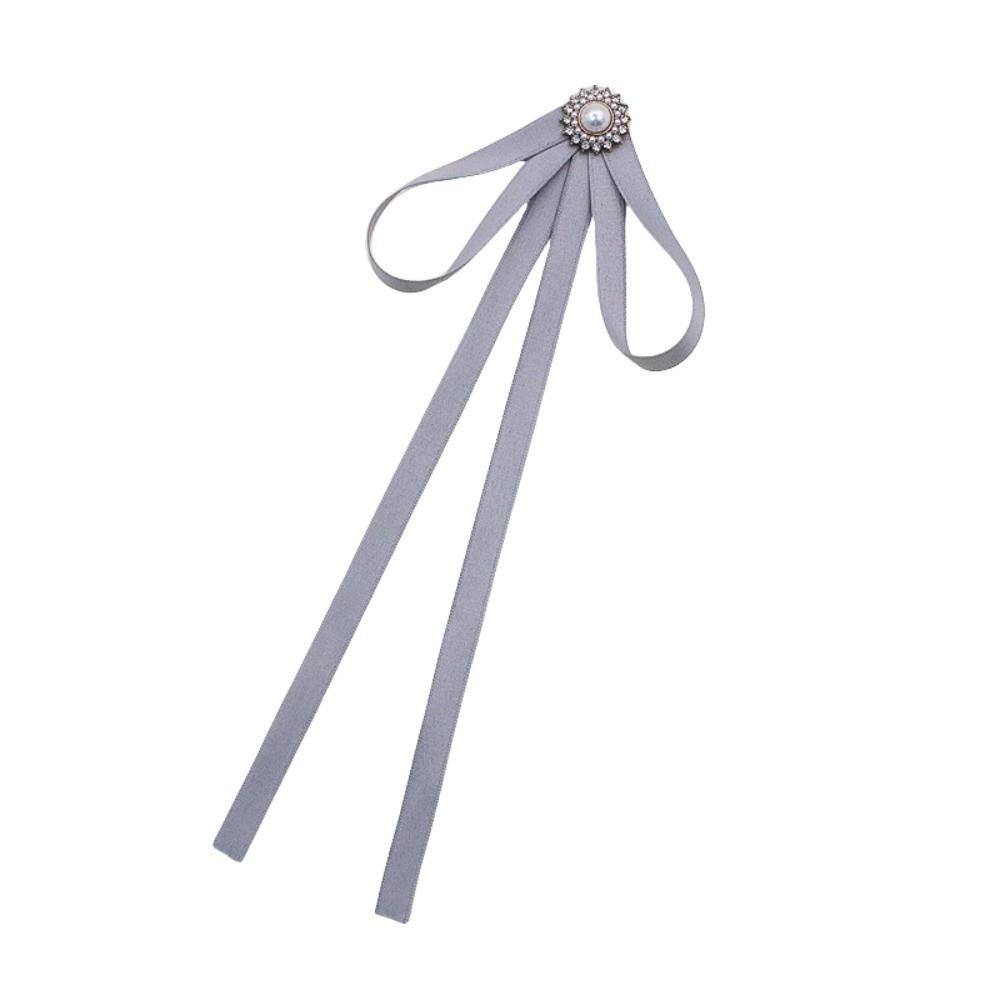 Business Ribbon Brooches Imitation Pearl Cravat Elegant JK Bow Tie  Shirt Accessory