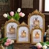 Retro Picture Frame Antique Ornate Photo Frame for Tabletop Wall Hanging Decorative Photo Frame for Home Photo Gallery