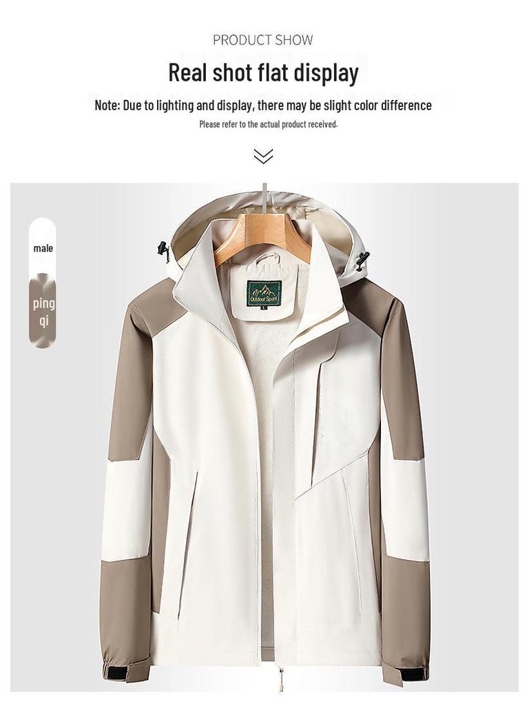Unisex Waterproof Windproof Rain Jacket for Spring/Autumn - Lightweight Outdoor Travel & Mountaineering Coat