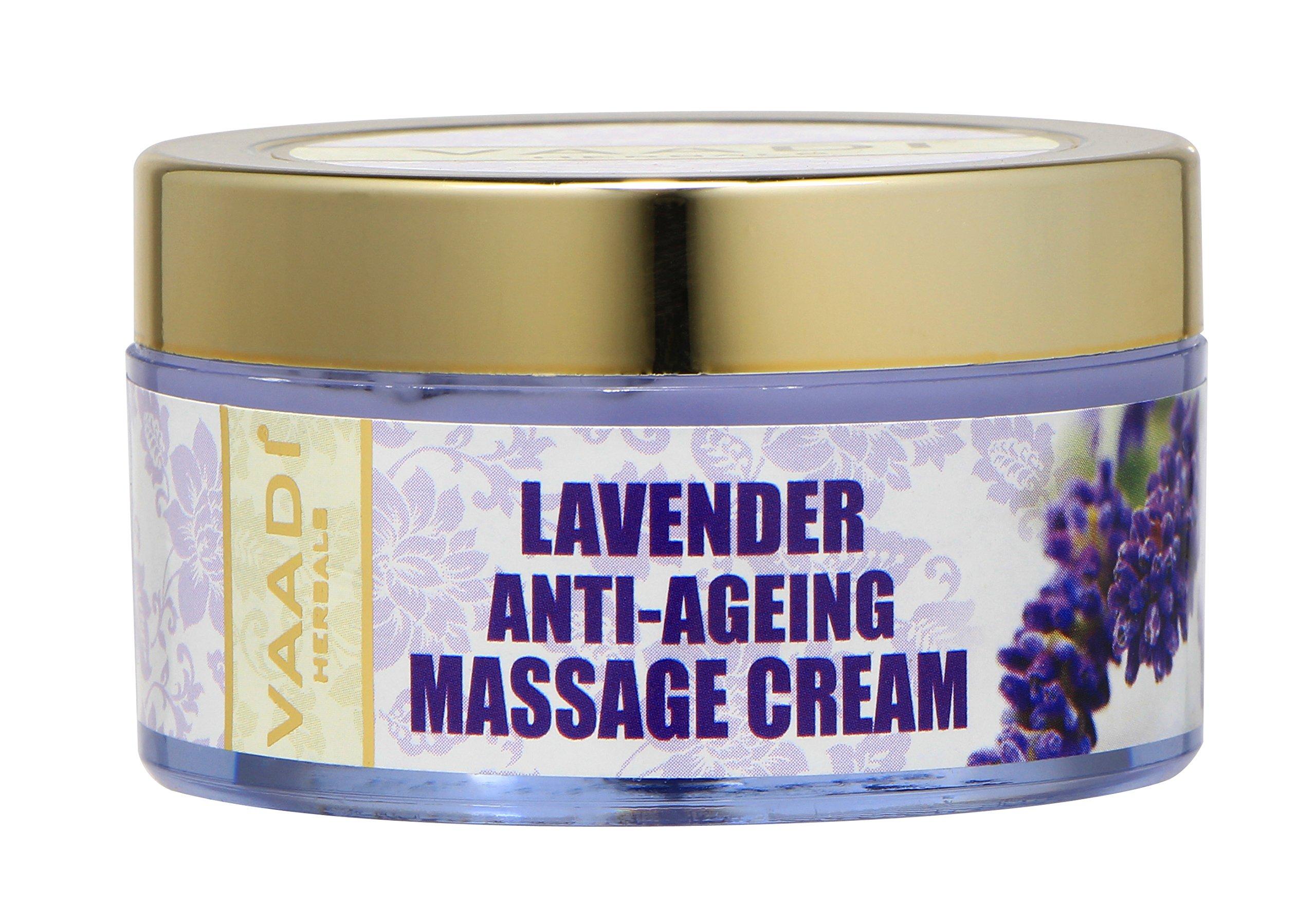 Vaadi Herbals Lavender Anti Ageing Massage Cream, 50 Gm