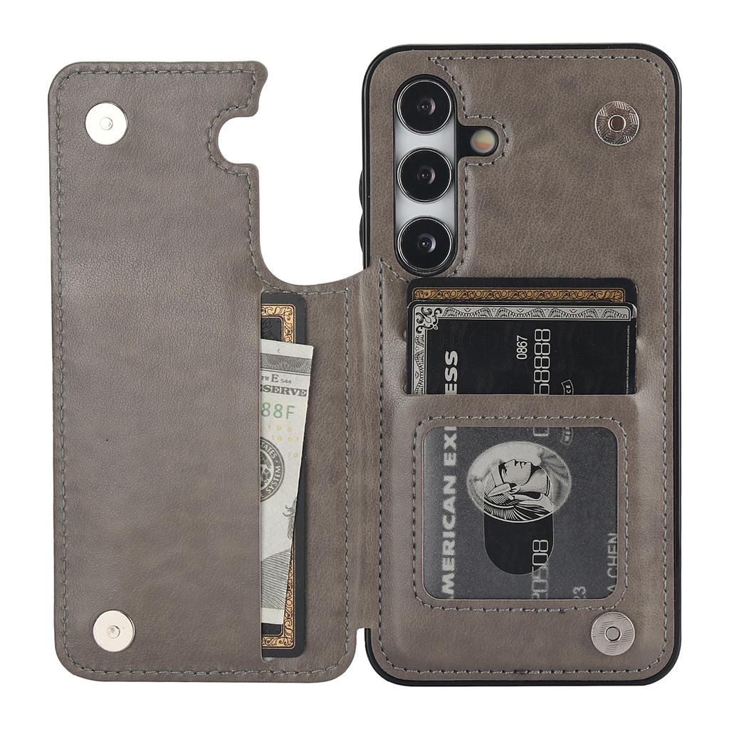 For Samsung Galaxy S24+ Cell Phone Case PU Leather Imprinted Mandala Flower Cover with Card Slots
