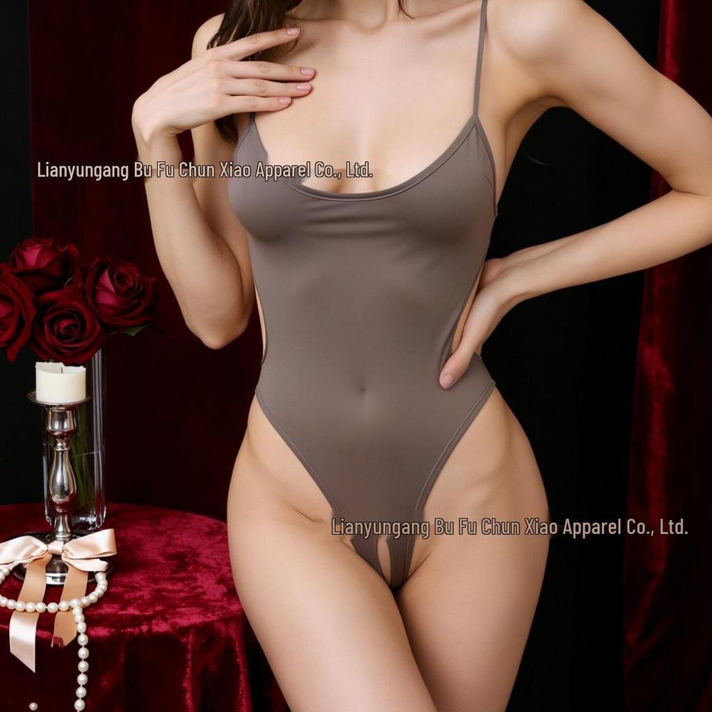 European & American Sexy Lingerie Bodysuit: Backless, Hollowed-out Design for Women