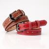 Pu Material Unisex Belt With Alloy Buckle And Double Line Detailing For Daily Use