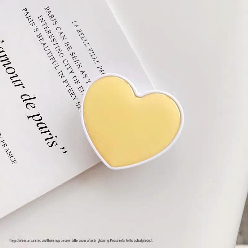 Airbag Heart-Shaped Retractable Phone Holder - Creative Solid Color Gift with Logo