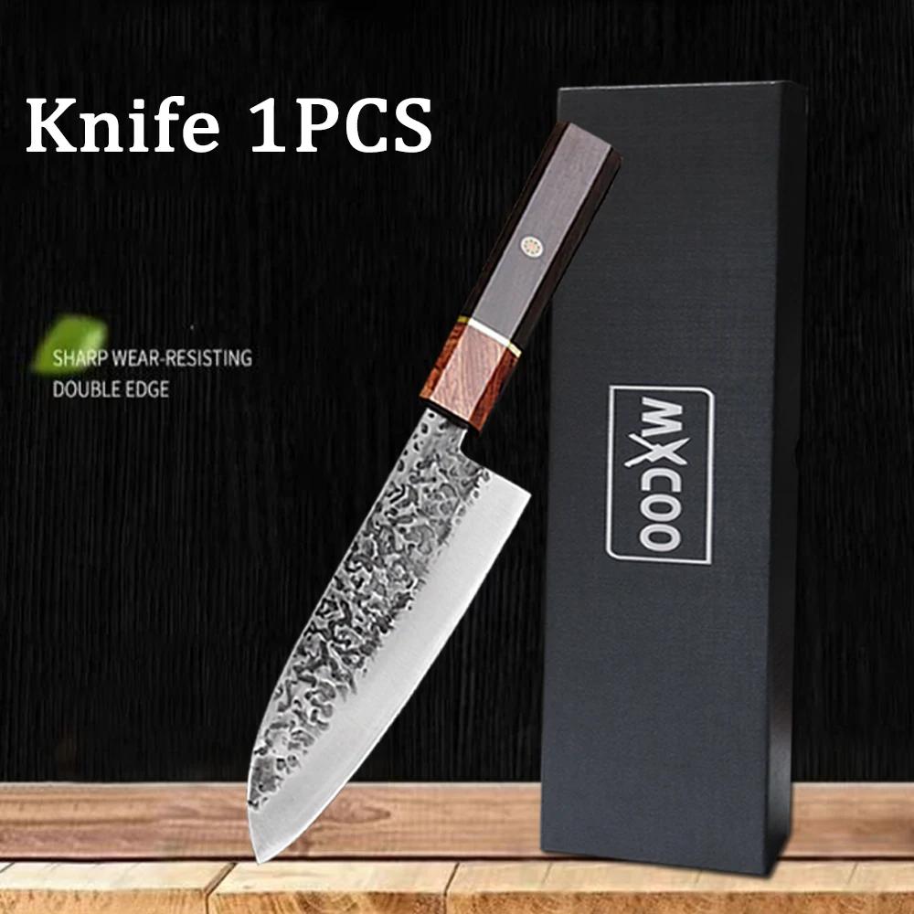 Handmade Forged Kitchen Knife Japanese Chef Santoku Knife Fruit Cutting Utility Knife Ideal for Cooking Knife and Accessories