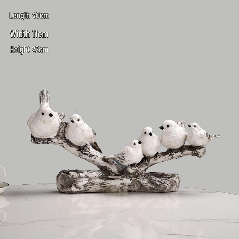 Creative Bird Family of Three Ornament for Home or Wine Cabinet Decoration