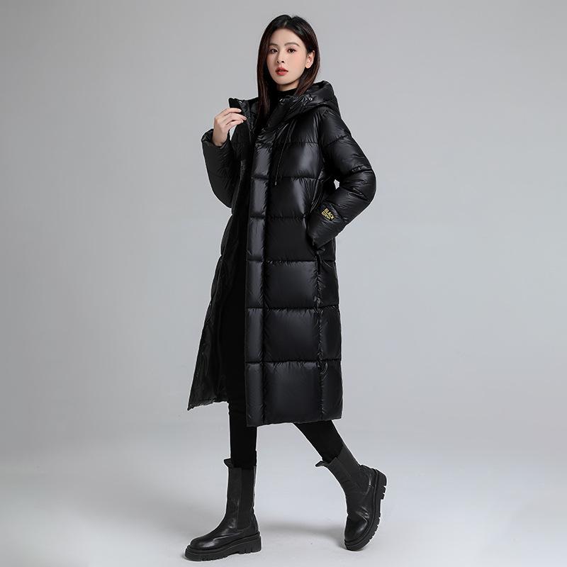 Winter Large Size Plus Long Cotton-padded Coat Women's Black Cold-proof Coat