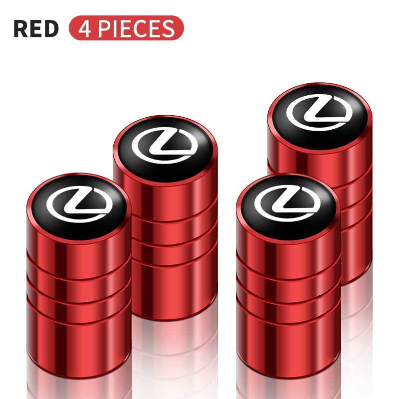 Interior Stickers 4Pcs Car Wheel Metal Valve Caps Auto Tire Air Stem Cover Bolt Cap For Lexus F-SPORT ES RX NX LS UX LM LX GX LC