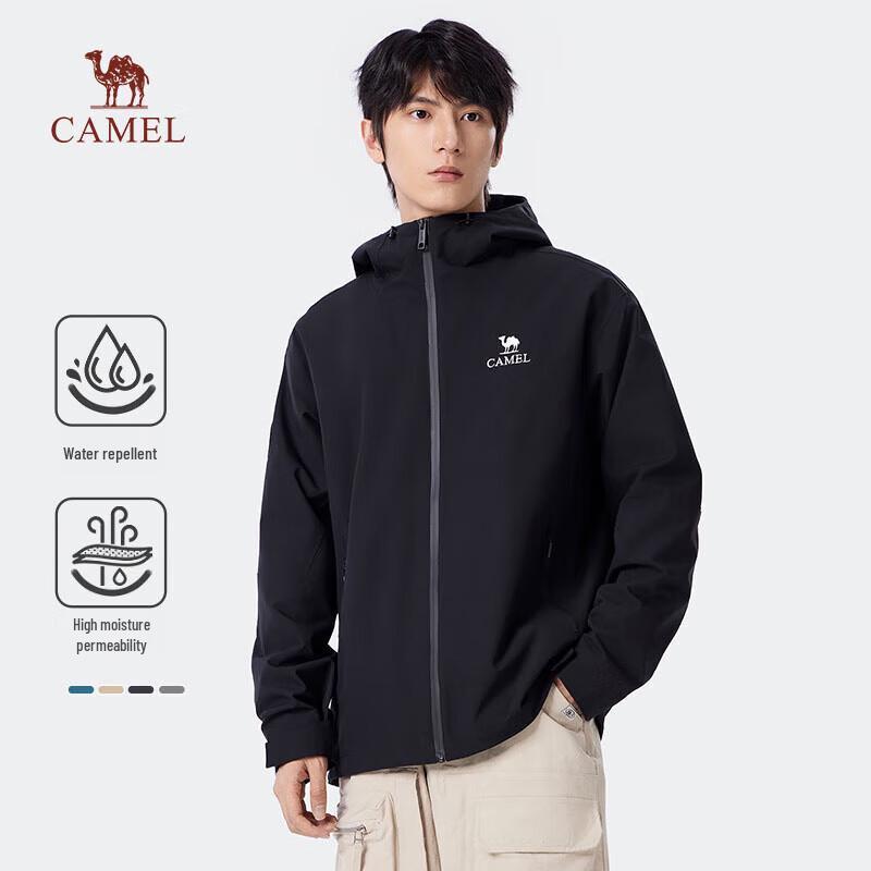 CAMEL Unisex Single-Layer Hardshell 3-Proof Windbreaker