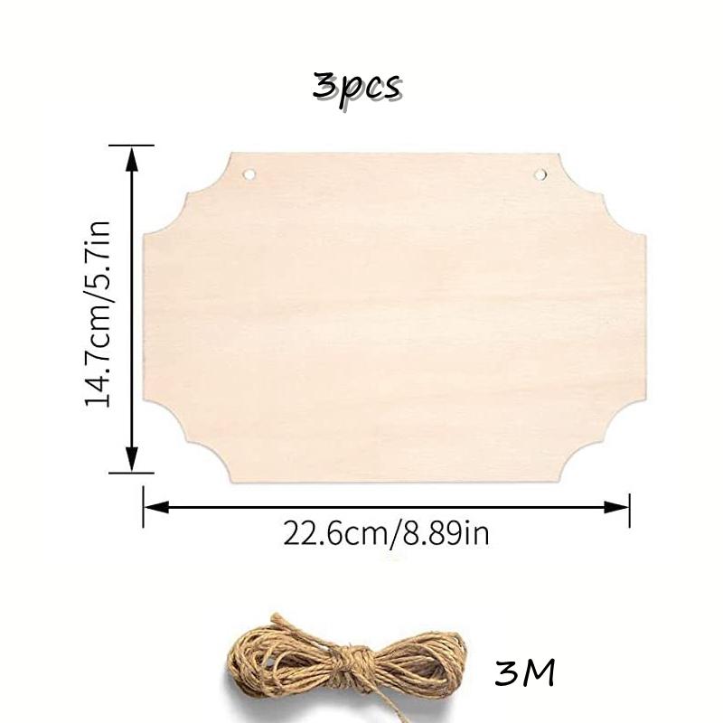 3pcs/set Wooden Door Hanging Ornament Multi DIY Paingting Pendants for Pet Home Door Hanging Decorations Kids DIY Crafts Supply
