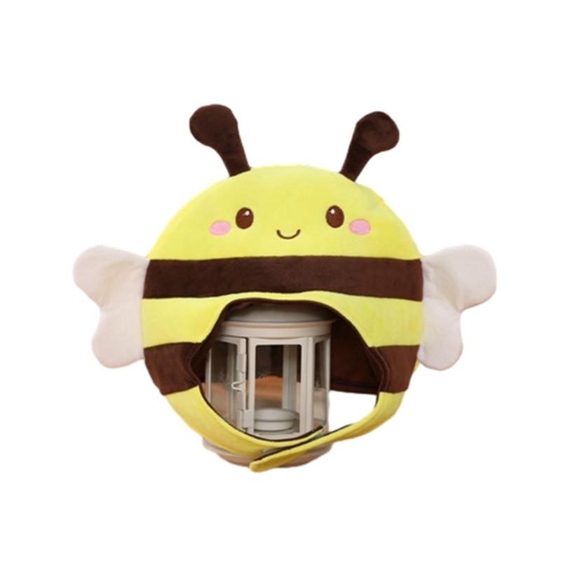 3D Honeybee Hat for Adult Children Cartoon Plush Hat Party Headgear Festival Holiday Photo Props Cap Costume Accessories