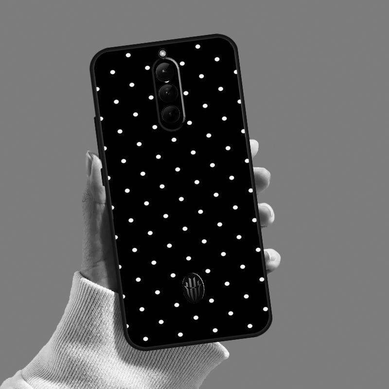 Black And White Polka Dot Case For ZTE Red Magic 8S 8 9 Pro Plus Cover For Nubia Red Magic 6 7 6S 7S Pro 6R 5S 5G