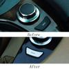 Car styling Interior multimedia control MENU button Trim Sticker cover for BMW e60 E90 3 5 series X5 X6 E70 E71 auto Accessories