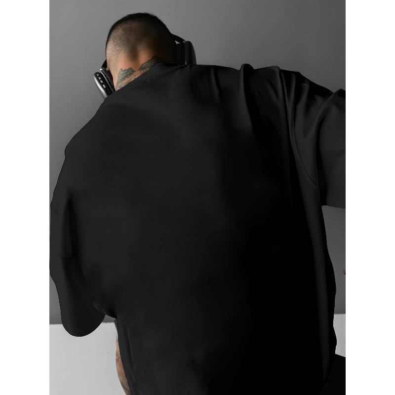 Tamanhos Europeus Kiss Me Again" Camiseta Casual Masculina com Estampa de Moda, Top Primavera/Verão, Camiseta Confortável com Gola Redonda