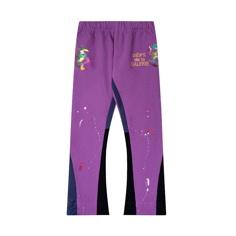 GALLERY DEPT Men's Classic Hand-Painted Splatter Graffiti Cotton Sweatpants